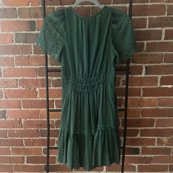 NWT Anthropologie Somerset Mini Dress, Dark Green size XXS - Picture 8 of 11